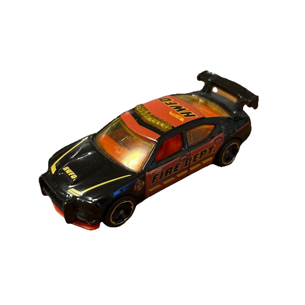 2021 Hot Wheels #216 Black Dodge Charger Drift Fire Department HWFD Rescue